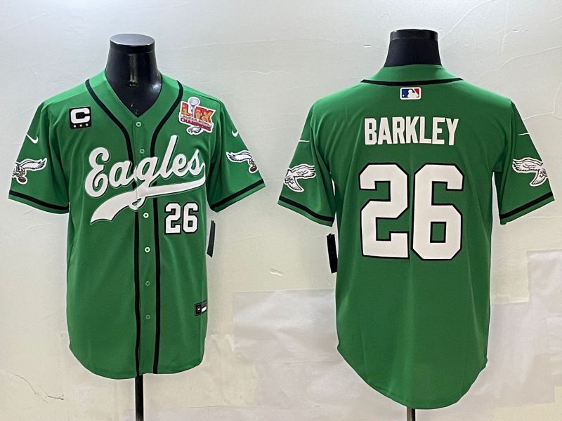 Men Philadelphia Eagles #26 Barkley Green three generations Jointly Name 2025 Nike Limited NFL Jersey style 3->philadelphia eagles->NFL Jersey